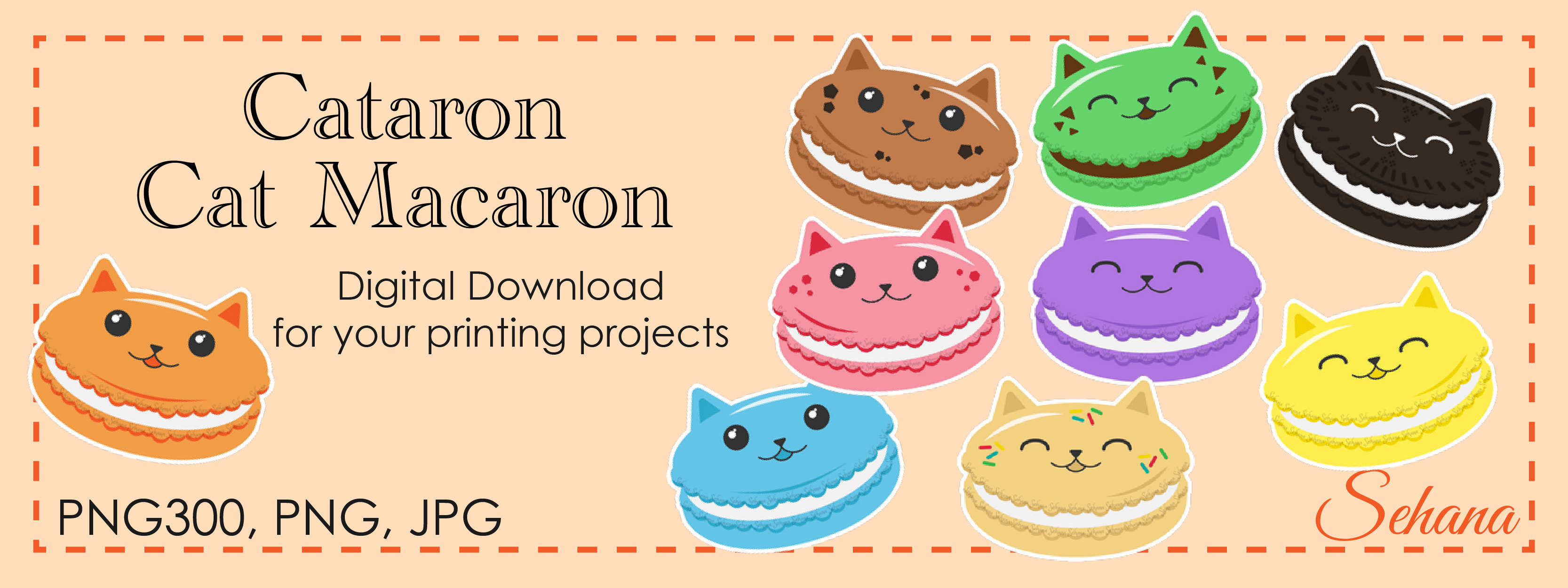 Assorted Cat Macarons
